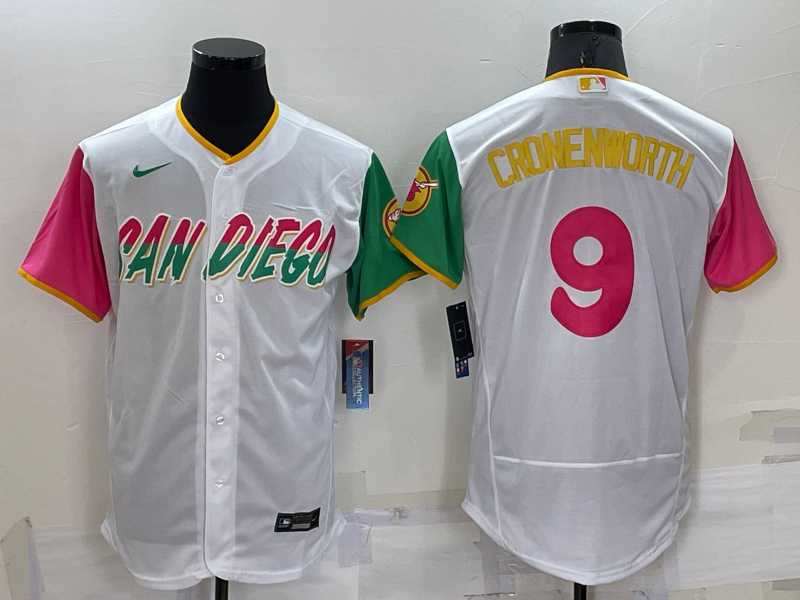 San Diego Padres #9 Jake Cronenworth White 2022 City Connect Flexbase Stitched Jersey,We sell and wholesale San Diego Padres #9 Jake Cronenworth White 2022 City Connect Flexbase Stitched Jersey on line form chian!